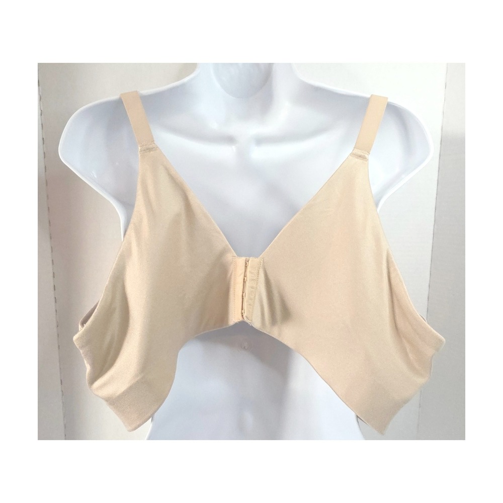Cacique 44DDD Balconette Lightly Lined Bra Beige Full Coverage WIRE WAS REMOVED - Picture 5 of 10